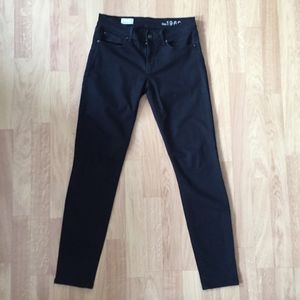 Gap 1969 Jet Black Legging Skinny Jeans 26 R